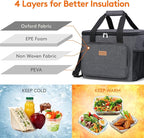 Lifewit Large Lunch Bag, Insulated Lunch Box, Soft Cooler Cooling Tote for Adult Men Women, Dark Gray 40-Can (24L)