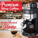 Brentwood GA-134BK GA-134BK 800-Watt Espresso and Cappuccino Maker, Black