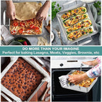 P&P CHEF Beer Can Chicken Holder with Roasting Pan Set, 9-inch Stainless Steel Square Baking Pan and Chicken Rack For Grilling, Heavy Duty & Dishwasher Safe, 4Pcs