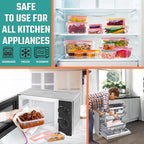 38 Pcs Large Food storage containers-85 oz to Small Container Stackable Kitchen storage bowls sets-BPA Free Leak proof Plastic food Storage Containers with lids airtight-Microwave freezer safe