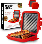 Classic™ Microwave Sandwich Maker, Microwave Grill, Toaster, 3 Minute Grilled Cheese Sandwich Maker, Thick Silicone Cover, Safe Food Grade, Panini Press, Dishwasher Safe (Red, Regular)