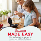 Dash Mini Waffle Maker- Compact Electric Iron for Creative Homemade Treats - PTFE nonstick surface - Easy-to-Clean - Perfect for Kids & Families - Pink