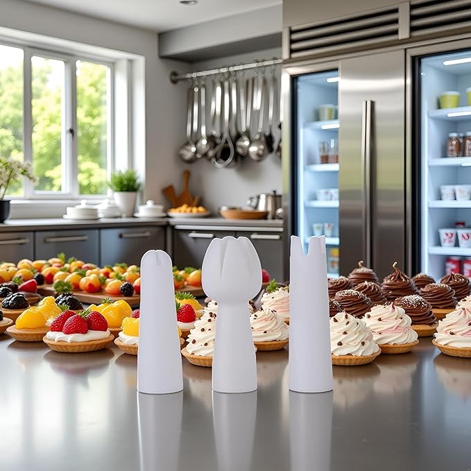 3Pcs White Set Whip Cream Dispenser Head Whipped Nozzle Mounting Mouth Base Tips Dinning Bar Whip Cream Special Head Cream Chargers and Whippers Specialty Tools and Gadgets