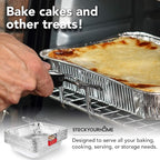 Stock Your Home 9x13 Aluminum Pans (20 Pack) - Disposable & Recyclable Foil Tray- Half Size Steam Table Deep Pans - Tin Foil Pans for Cooking, Heating, Storing, Prepping Food, BBQ, Grilling, Catering