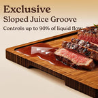 SMIRLY Wood Cutting Boards For Kitchen - Bamboo Cutting Boards For Kitchen Cutting Board, Bamboo Cutting Board Set With Holder, Chopping Board, Butcher Block, Small Wooden Cutting Board Set