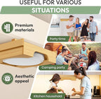 10 inch Paper Plate Dispenser Holder Bamboo Under Cabinet Vertical Rack for Kitchen Countertop Organizer Space Saver Shelf Lid Holder Counter Storage Can Dispenser Pantry Aid Caddy Estante wood