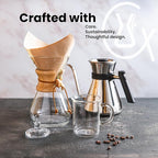 Chemex Pour-Over Glass Coffeemaker - Glass Handle Series - 10-Cup - Exclusive Packaging