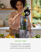 Nama J2 Cold Press Juicer – Self Feeding for Hands-Free Operation with Wide Mouth Hopper for Whole Recipe Loading, Zero Waste Masticating Juicer For More Juice, Less Pulp – Easy Cleanup & Assembly