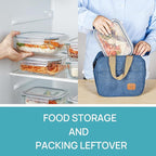 Vtopmart 5 Pack 35oz Glass Food Storage Containers with Lids, Meal Prep Containers, Airtight Reusable Lunch Container Set, Safe for Oven, Microwave, Freezer, and Dishwasher, Grey