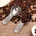Patelai 3 Pieces Coffee Scoop Tablespoon Measuring Spoons Stainless Steel Coffee Scoops Short Handle Tablespoon for Tea Sugar Kitchen Gifts(15 ml,Silver)