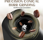 AYCHIRO Conical Burr Coffee Grinder, Coffee Beans Grinder with 30 Grinding Settings, Automatic Burr Mill Grinder for Home Use, Touchscreen, 2-12 Cups