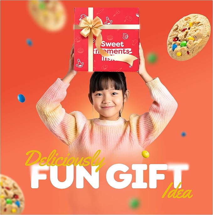 BAKETIVITY Kids Baking DIY Activity Kit - Bake Delicious Yum&m Jumbo Cookies- Real Fun Little Junior Chef Essential Kitchen Lessons, Includes Pre-Measured Ingredients and Easy to Follow Recipe.