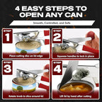 Chef-Master 2-Pack Heavy Duty Can Opener with Anti-Slip Grip, Manual Handheld for Large Cans