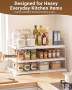 EVERIE Extendable 3-Tier Kitchen Cabinet & Pantry Organizer for Plastic Wrap, Foil & Storage Bags, Adjustable Heavy Duty Shelf Rack for Wrap Boxes, Jars & Snack Boxes (11–16.7 in Wide), Pack of 1