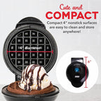 Dash Mini Maker Set - Customized Treat Maker - Supports Multi-Function Cooking - Easy Cleanup and User-Friendly Design - Black - Waffle & Griddle Irons