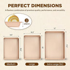 Professional Non-Stick Baking Sheets Set, 3-Piece Heavy Duty Carbon Steel Cookie Sheets with Oven Safe & Even Heating for Baking, Roasting, Cooking (Champagne Gold)