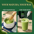 BARISTA EMPEROR® MATCHA WHISK SET PREMIUM 11pcs - Professional Matcha Kit Set with Matcha Bowl, Matcha Whisk, Milk Frother, Spoon, Sifter, Scoop, Stand, Cup, Tea Mat, Cloth - Matcha Bowl Set