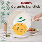 Chef Power Ceramic Nonstick Pots and Pans Set 19 Piece with Detachable Handle, Induction Dishwasher Oven Safe Cookware Set, RV Kitchen Set Removable Handle (Light Purple)