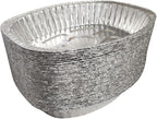 Disposable Oval Roasting Pan - Durable Turkey Roaster Pans Extra Large, Heavy-Duty Aluminum Foil, Deep, Oval Shape for Chicken, Meat, Brisket, Roasting, Baking, Recyclable (10)