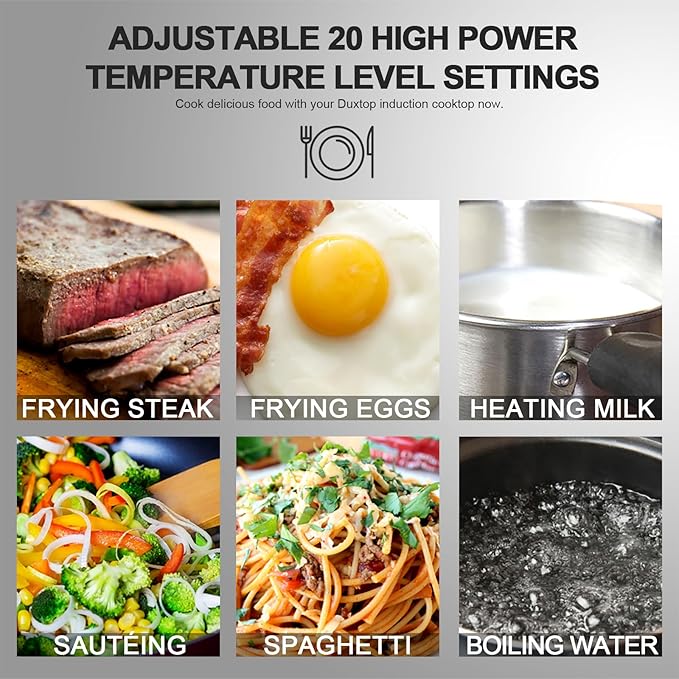 Duxtop 1800W Portable Induction Cooktop Countertop Burner, Gold 9120MC/BT-M20B