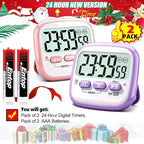 Antonki 2 Pack Classroom Timers for Kids Teachers, Magnetic Countdown Digital Kitchen Timer for Cooking, Study, Exercise, Games, Time Mangement - Loud/Silent Mode - Battery Included