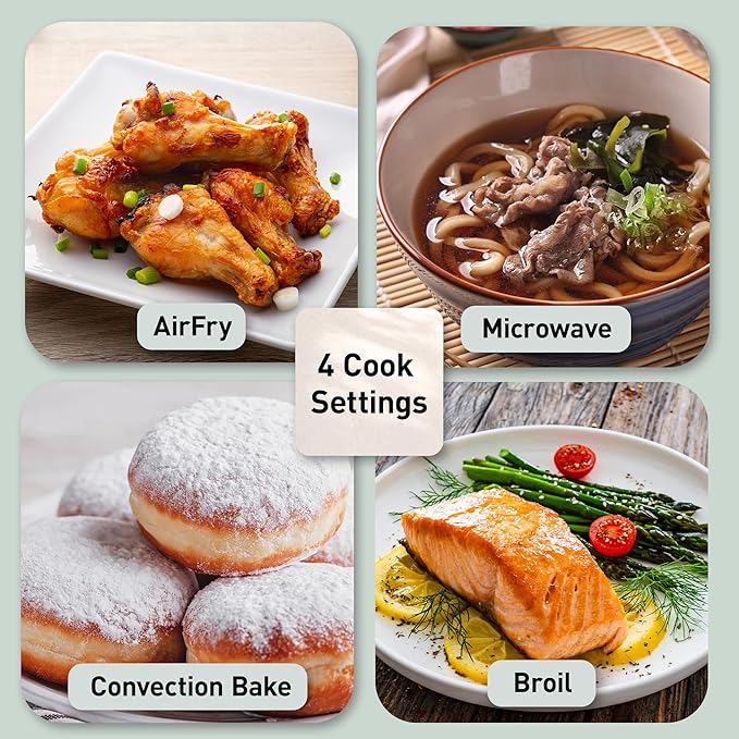 Panasonic HomeChef Connect Microwave Oven, Smart Multi Oven, Connected App for Automated Meal Prep, 4 Cooking Modes, Air Fryer, Convection Bake, FlashXpress Broiler, 1000W, 1.2 cu. Ft. - NN-CV87QS