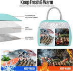 douyadady Lunch Bag Women/Men Lunch Box Women/Men (Cyan)