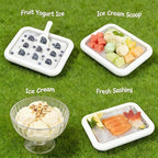 Rolled Ice Cream Maker, New Homemade Ice Cream Roller Maker, Instant Ice Cream Maker, DIY Fun Family Activity Rolled Ice Cream Tray for Yogurt, Sorbetand and Gelatod with 2 Scrapers(Green)
