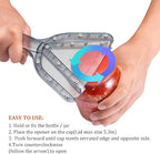 Uinxan Jar Opener for Weak Hand & Seniors with Arthritis,Easy Twist Off Bottle Caps,Patent | Unique Kitchen Gadgets,Handheld Lid Top Open for Elderly/Women/Men (Orange)