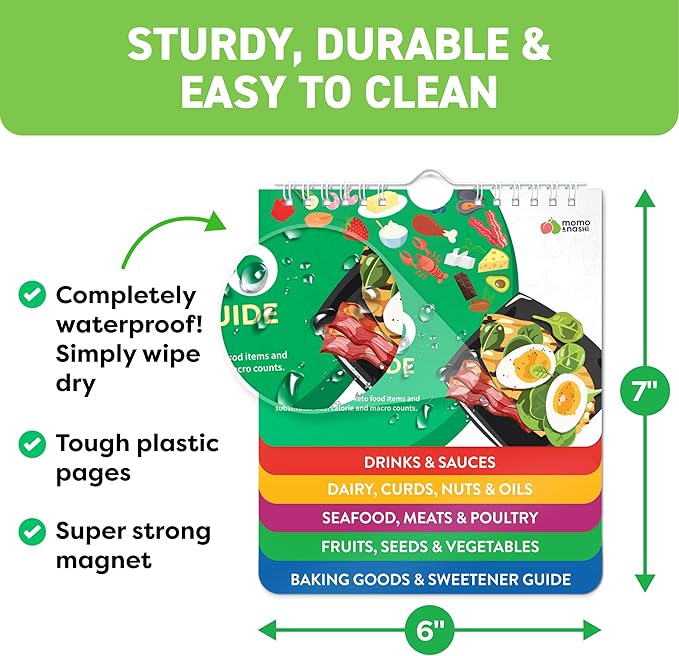 Keto Cheat Sheets Magnets Booklet - Keto Cookbook Meal Plan - Keto Diet Book for Beginners Over 60 - Keto Food Book Magnetic Chart - Weight Loss Low Carb Ketogenic Diet - Keto Food List Charts