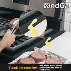 Silicone Stove Counter Gap Cover 21" by Kindga, Easy Clean Gap Filler Sealing Spills Between Kitchen Counter, Appliances,Stovetop, Oven, Washing Machine, Washer, Dryer Set of 2 (Black)