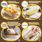 Gyreuni 50 Pack Aluminum Loaf Pans with Lids Stickers and Parchment Paper Sheets,2.4Lb Heavy Duty Aluminum Foil Premium Bread Tins - 8.3" X 4.1" X 2.2" Disposable Baking Pans