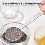 U-Taste Coffee Scoop 2 Tablespoon: 18/8 Stainless Steel Measuring Scooper for Ground Coffee, Bean, Powder, Espresso, 4.3in Long Handle Metal Measure Spoon for Canister, Jar (1Tbsp+2Tbsp / 15ml+30ml)