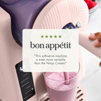 GreenPan Frost Ice Cream Maker & Slushie Machine, Soft Serve, Sorbet, Margaritas, Milkshakes, Frozen Yogurt, No Pre-Freezing, Ready in 15 Mins, 6 Modes, 7 Textures, Self-Cleaning, Family Size, Pink