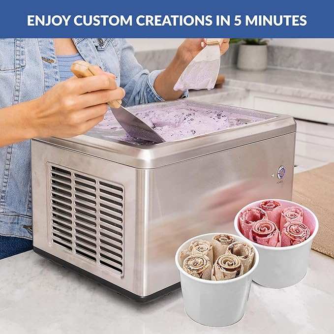 Whynter ICR-300SS 0.5-Quart Stainless Steel Rolled Ice Cream Maker With Compressor