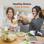 Large Salad Spinner – BPA-Free Vegetable & Fruit Dryer, Lettuce Spinner with Bowl and Colander