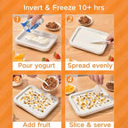 Ice Cream Roll Maker Rolled Ice Cream Machine, Sweet Spot Pan, Instant Cold Plate, Ideal for Making Rolled Ice Cream Soft Serve Slushies Frozen Yogurt Sorbet and Gelato (Milk White)