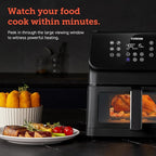 Cosori Clear Window Air Fryer, 6.5 Quart Large Compact Airfryer, 12 One-Touch Savable Custom Functions, Cookbooks and Online Recipes, Nonstick and Dishwasher-Safe