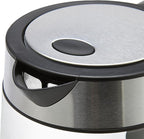 Amazon Basics Electric Kettle with Glass Carafe for Tea and Coffee, BPA-Free, Fast Boiling, Auto Shut-Off, Boil-Dry Protection, Water Level Indicator, 1.7 Liter, 1500W, Black and Silver