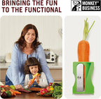 Karoto Carrot Sharpener | Vegetable Peeler | Veggie Peeler & Cucumber Peeler | Fun Kitchen Gadgets | from a Series of Unique Peelers for Kitchen | Fun Kitchen Stuff | by Monkey Business (Green)