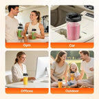 Turelar Blender for Smoothies Portable Personal Blender for Shakes and Smoothies for Kitchen with 2 * 24oz Portable Cups and Extra Lid, Smoothie Maker Machine for Juices, Baby Food, Nutritious Recipe
