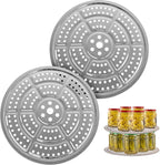 IMPRESA Stainless Steel Canning Rack - Stackable Design & Pressure Canner Rack - Universal Fit & Pressure Canning Accessories - 11 Inch, Pack of 2