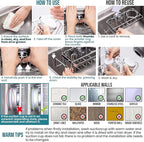 TAILI Sponge Holder with Strong Suction Cup, 4-in-1 Rustproof Sink Organizer - Sink Caddy Holds Sponges, Brushes, Stoppers & Scrapers -Silver