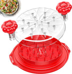 Chicken Shredder Tool Twist Large - 10'' Pro Meat Shredders for Chicken Breast,Visible Kitchen Gadgets Grinder Machine with Brush,Strong Anti-Slip Strip,Ergonomic Handle,BPA Free (Red)