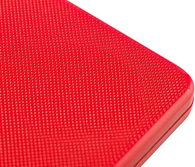 TrueCraftware- 18" X 12" X 1/2” Cutting Board for Kitchen Red Color Plastic- Color Coded Durable Kitchen Cutting Board Chopping Board Non Slip Cutting Mat for Meat Vegetables Dishwasher Safe