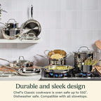 Cuisinart 1 Quart Saucepan w/Cover, Chef's Classic Stainless Steel Cookware Collection, 719-14