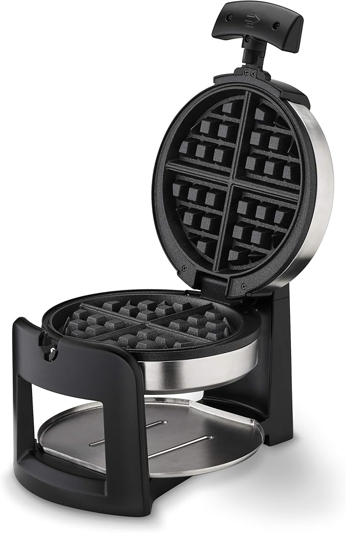 Cuisinart Round Flip Belgian Waffle Maker, 1" thick Belgian-style Waffle, WAF-F30NAS