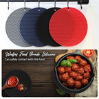 Joyhalo Trivets for Hot Dishes - Hot Pads for Kitchen, Silicone Pot Holders for Hot Pots and Pans, Silicone Mats for Kitchen Countertops, Table, Flexible Easy to Wash and Dry, Grey