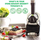 Yonanas 988BK Deluxe Vegan, Dairy-Free Frozen Fruit Soft Serve Maker, Includes 75 Recipes, 200 W, Black