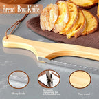 RAPSAKEMOH Sourdough bread knife, Bread slicer for homemade bread,15.7" Serrated, Bow Design, Easy Cutting, Suitable for More Foods